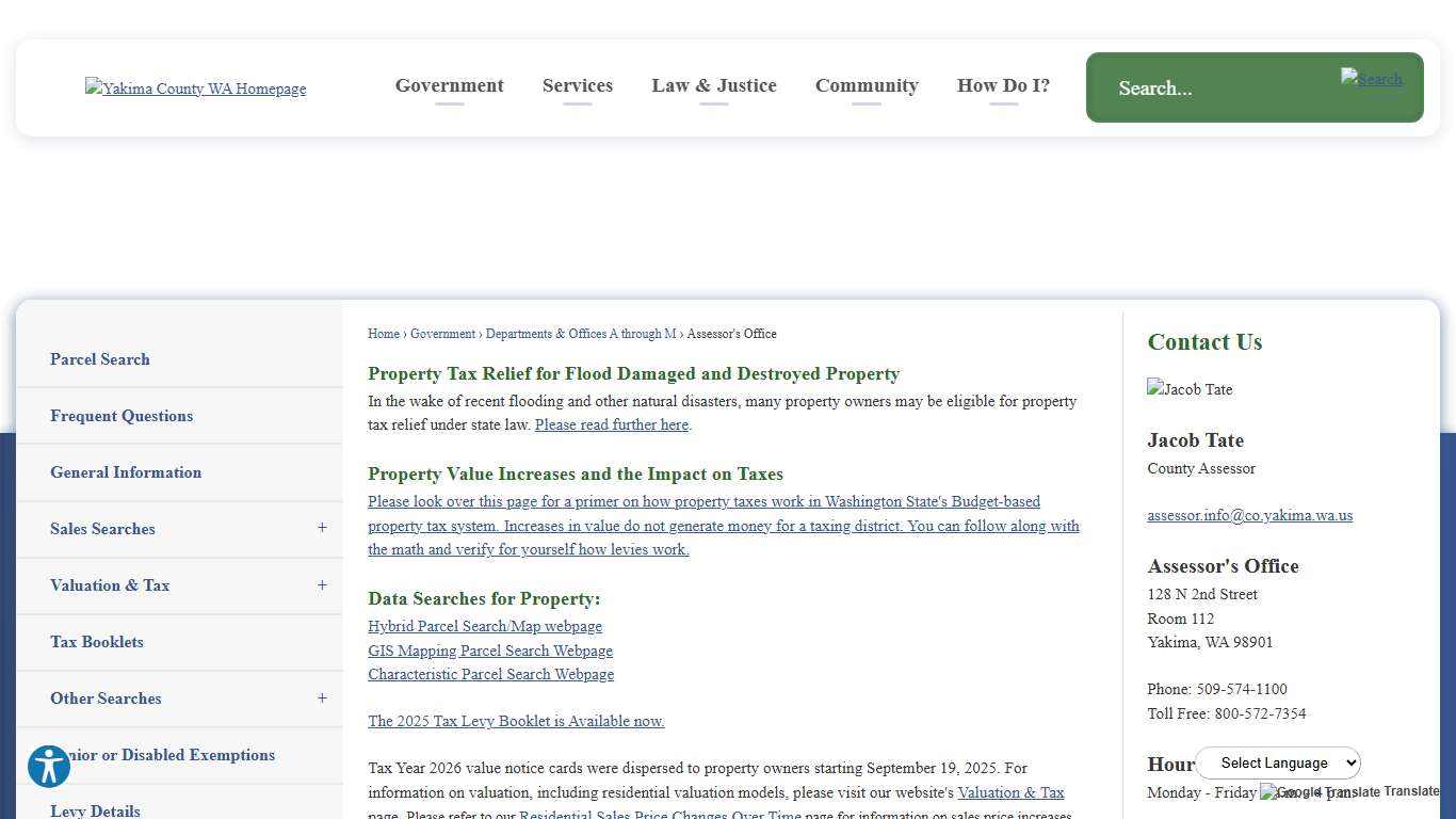 Assessment Yakima County, WA